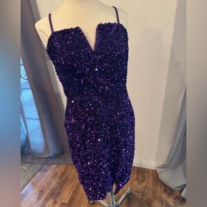 SHEIN Purple Sequin Dress